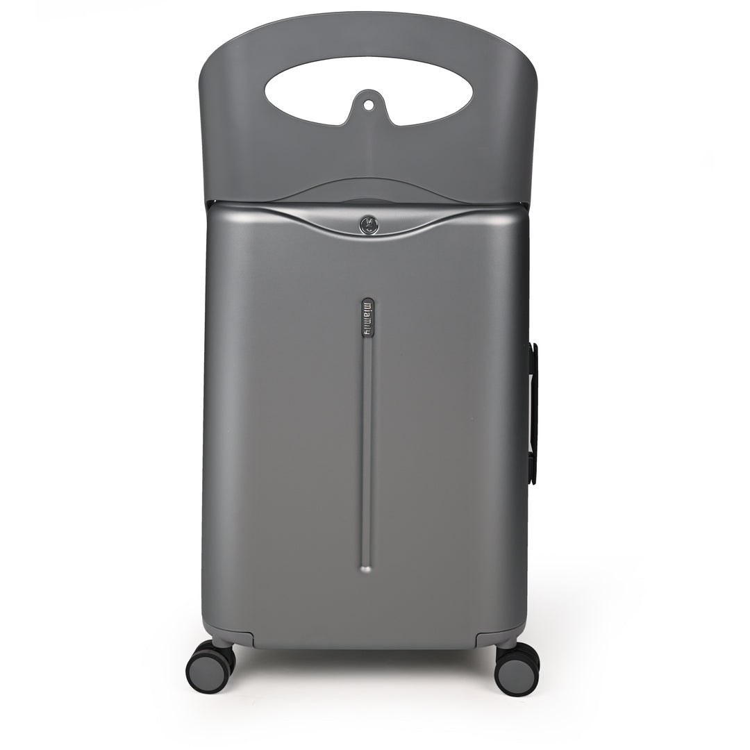 Miamily Charcoal Grey Ride-On Trolley Check-In Luggage 24 inches