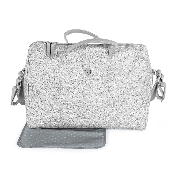 Flower Mellow Grey Diaper Changing Bag