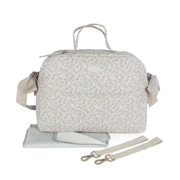 Berries Grey Diaper Changing Bag