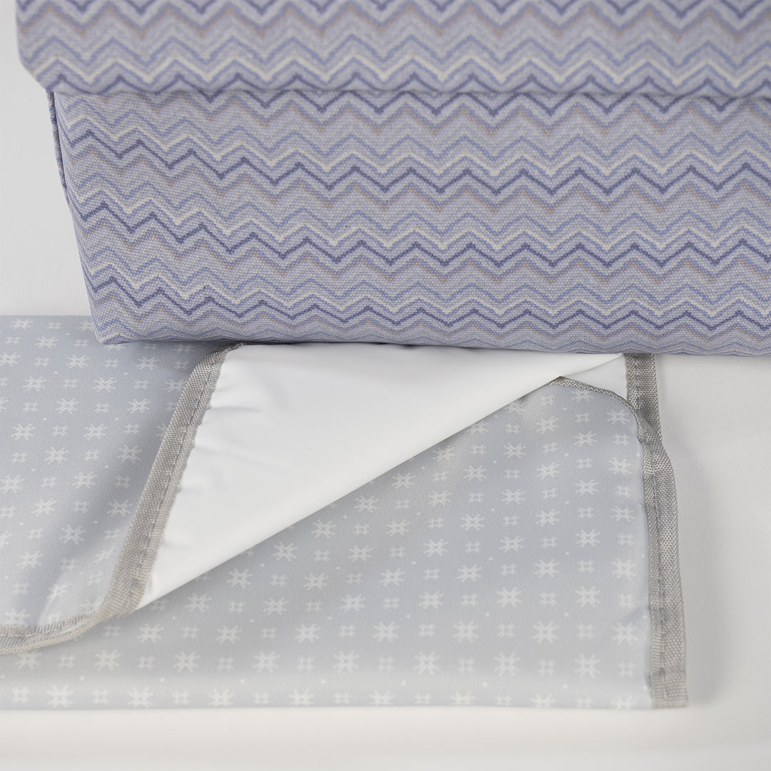 Zigzag Grey Backpack Diaper Changing Bag