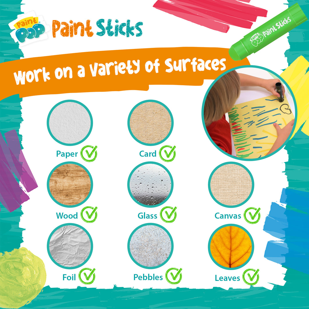 Paint Pop Classic 12 Pack Quick Dry Paint Sticks
