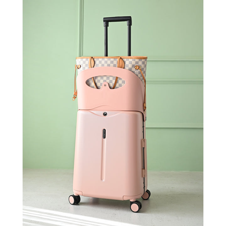 Miamily Dusty Pink Ride-On Trolley Carry-On Luggage 18 inches