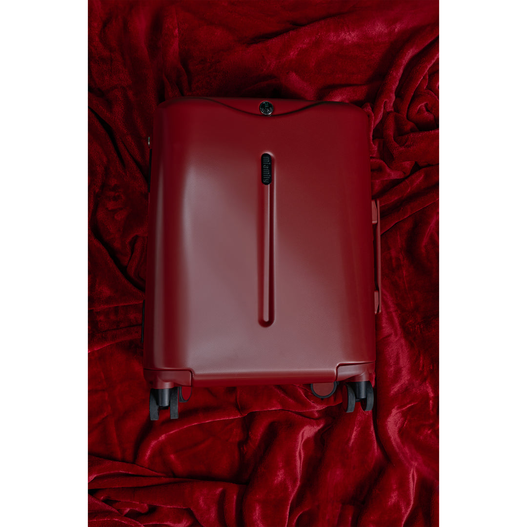 Miamily Maroon Red Ride-On Trolley Carry-On Luggage 18 inches