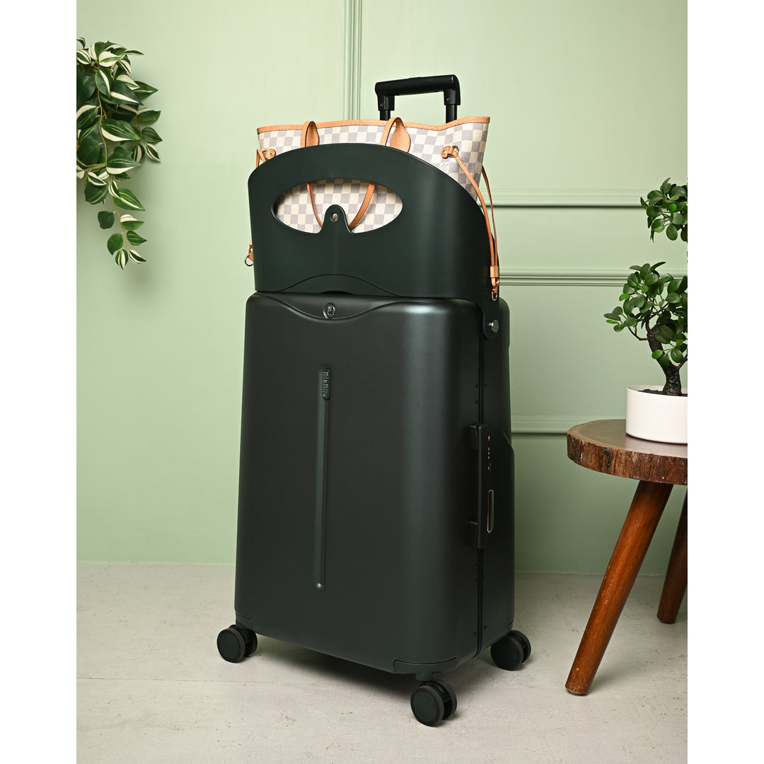 Miamily Forest Green Ride-On Trolley Check-In Luggage 24 inches