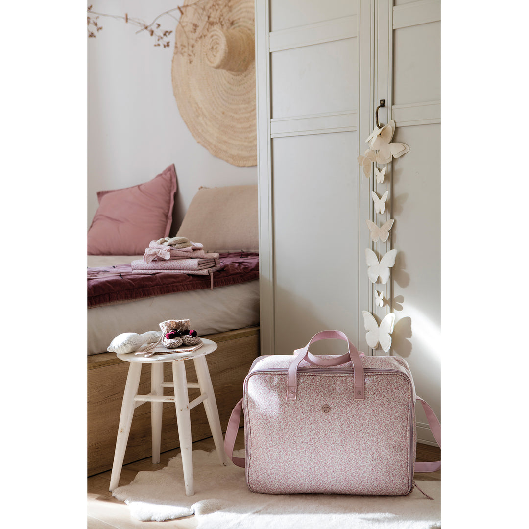 Flower Mellow Pink Travel Holiday and Maternity Bag