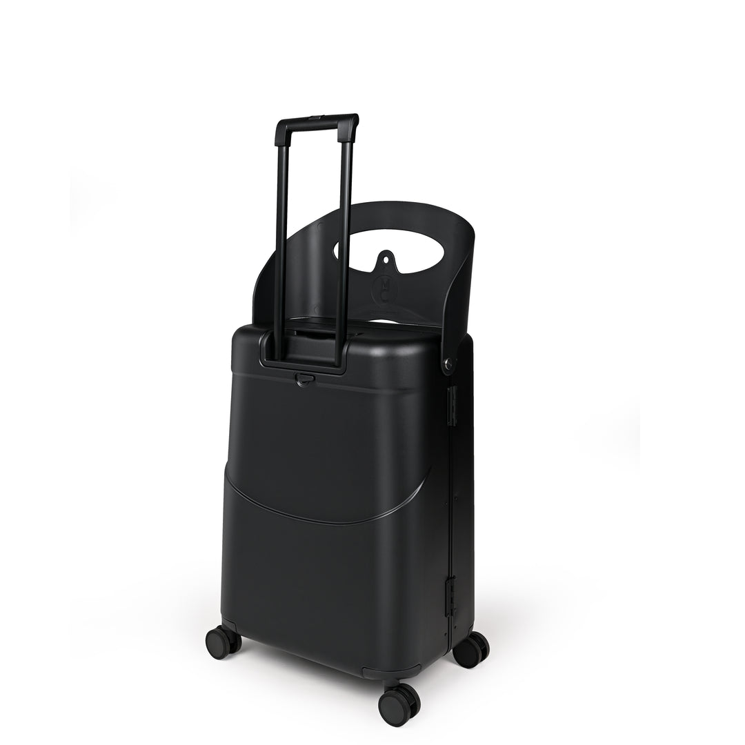 Miamily Midnight Black Ride-On Trolley Check-In Luggage 24 inches