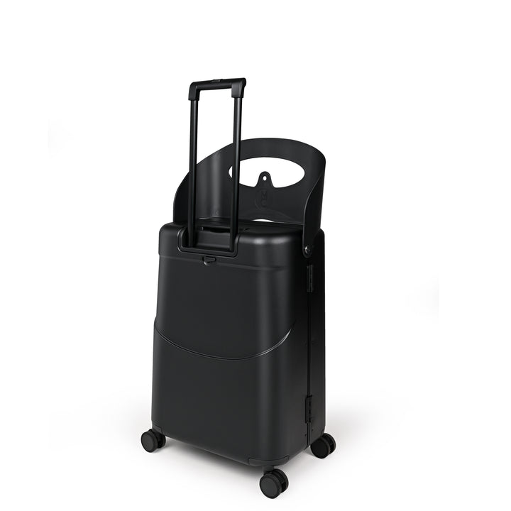 Miamily Midnight Black Ride-On Trolley Check-In Luggage 24 inches