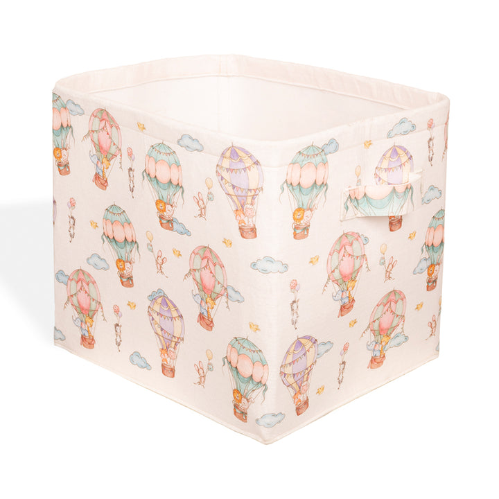 Hot Air Balloon Medium Felt Storage Basket with Lid