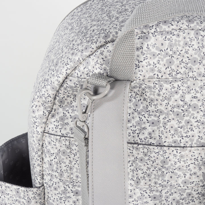 Flower Mellow Grey Backpack Diaper Changing Bag