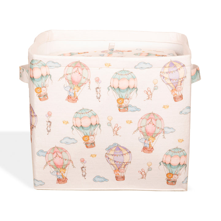 Hot Air Balloon Medium Felt Storage Basket with Lid