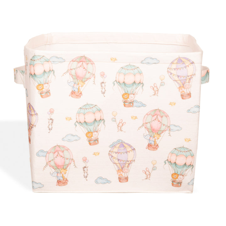 Hot Air Balloon Medium Felt Storage Basket with Lid