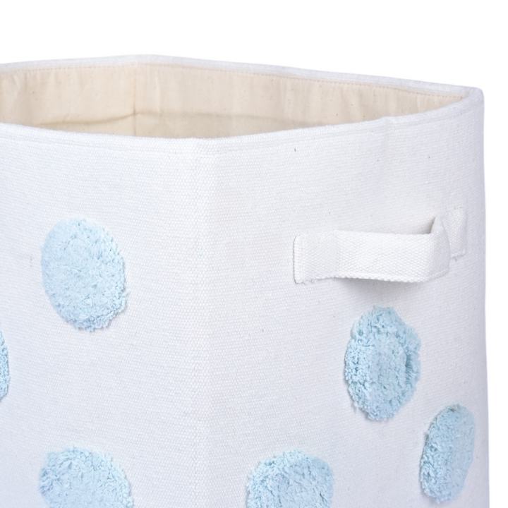PomPom Medium Rectangular Blue Toy Storage Basket