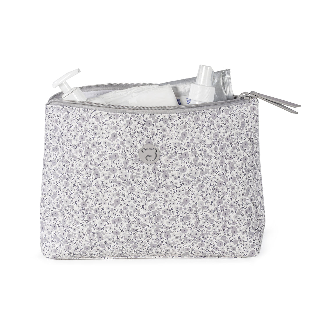 Flower Mellow Grey Travel Essentials Pouch
