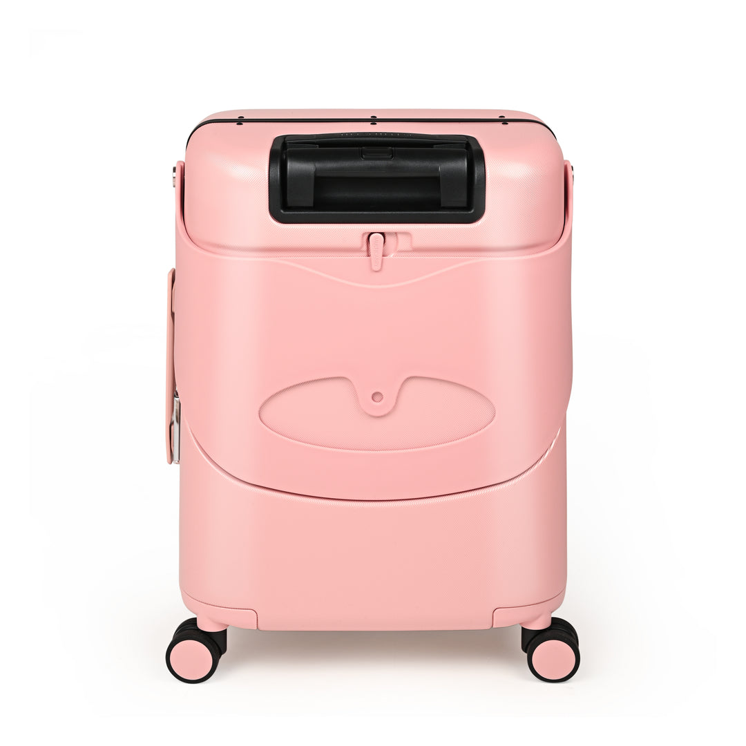 Miamily Dusty Pink Ride-On Trolley Carry-On Luggage 18 inches