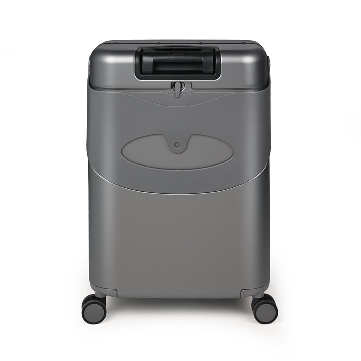Miamily Charcoal Grey Ride-On Trolley Check-In Luggage 24 inches