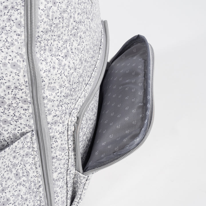 Flower Mellow Grey Backpack Diaper Changing Bag