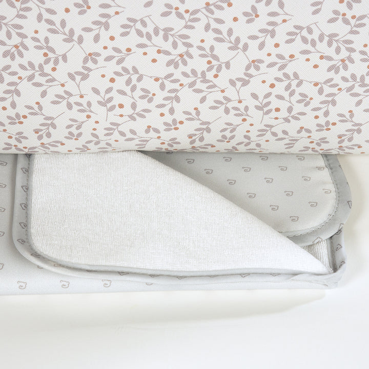 Berries Grey Diaper Changing Bag