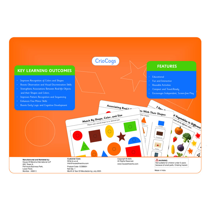 Colors and Shapes Activity Binder