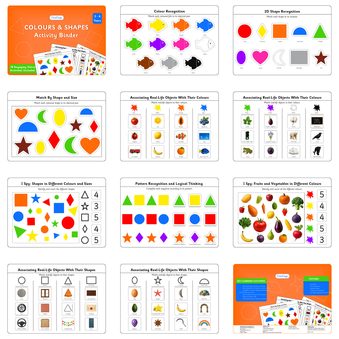 Colours and Shapes Activity Binder