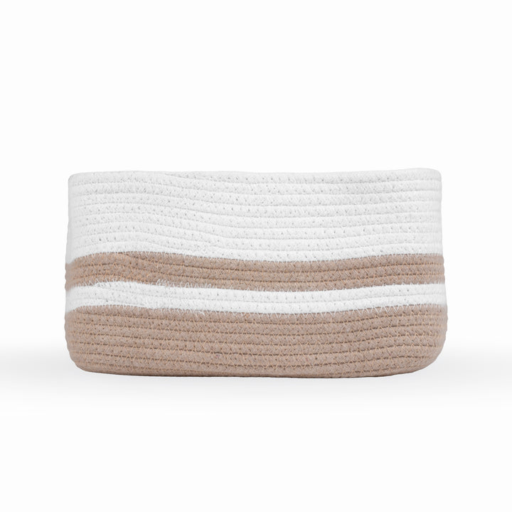 Cotton Rope 'Animal Kingdom' Extra-Small Rectangular Beige Toy Storage Basket